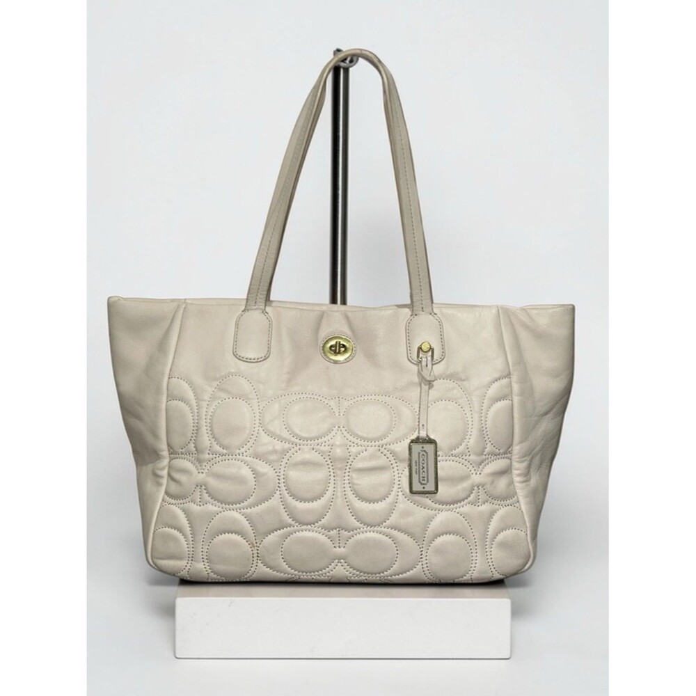 COACH Legacy Weekend Pillow Puffy Quilted Leather Shoulder Tote with Turnlock
